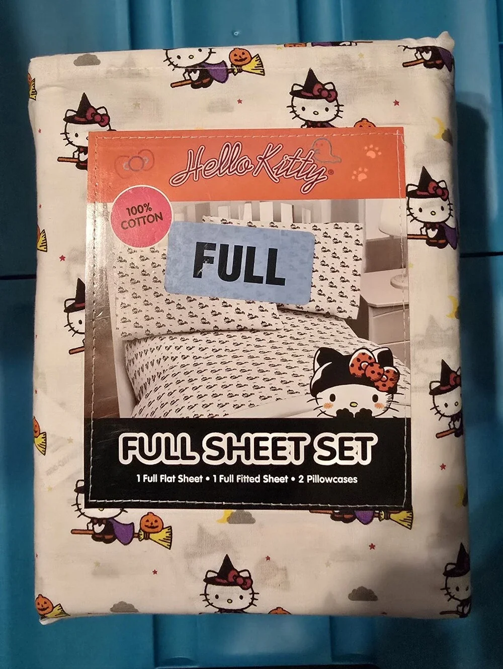 Hello Kitty Witch Full Sheet Set Halloween Cotton
